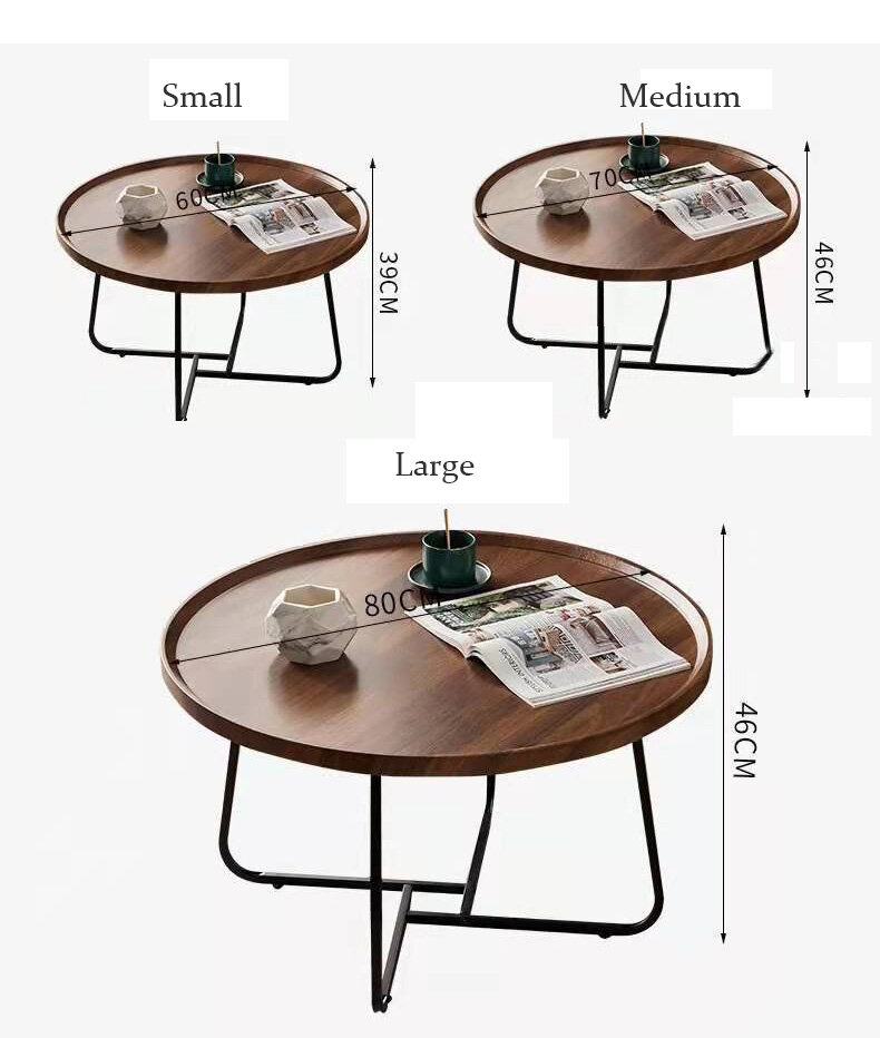 JJT small coffee table sofa side table small living room coffee table coffee table, round table, bedside table, small table simple and modern