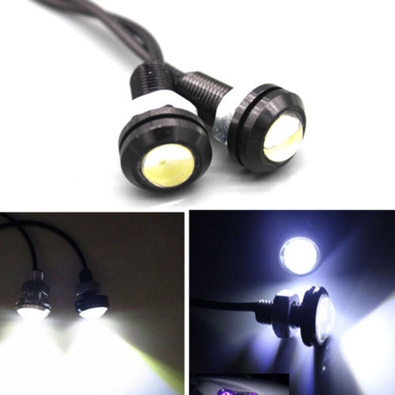 12V 10W LED Round Car Daytime Running Light DRL Head Lamp Eagle Eye White Light