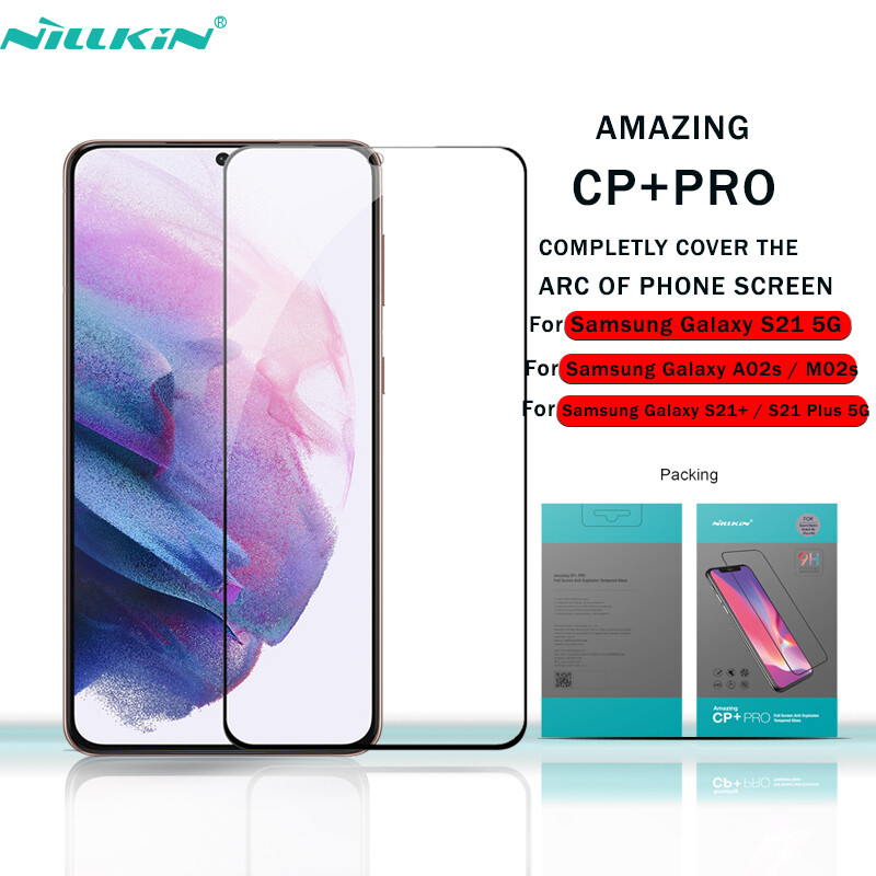 Nillkin Full Coverage Tempered Glass for Samsung Galaxy S21 5G S21+ Plus 5G 0.33MM 2.5D CP+Pro Anti-fingerprint Fully Cover Screen Protector Film