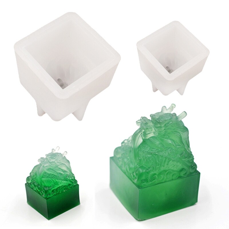 , Khuôn Silicon Điêu Khắc Đầu Rồng Ngọc Bích Dụng Cụ Đúc Trang Trí Nhà Cửa Thủ Công Tự Làm