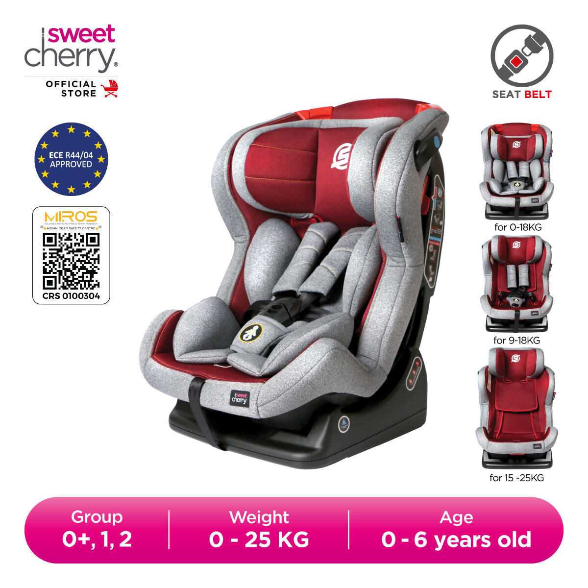 Sweet cherry car outlet seat isofix