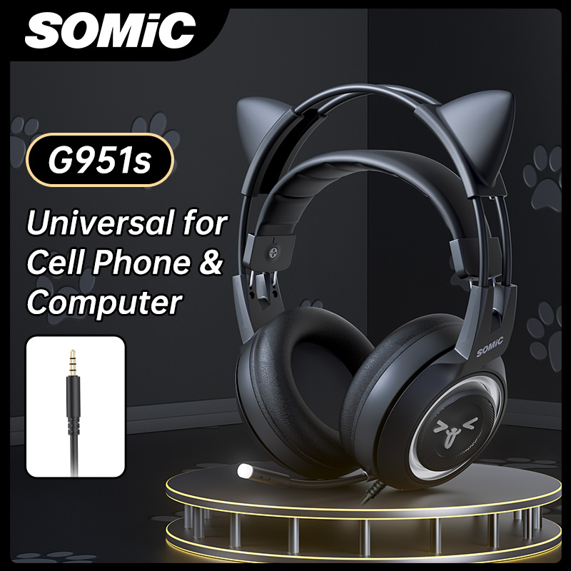 SOMiC G951S Black Cat Ear Gaming 