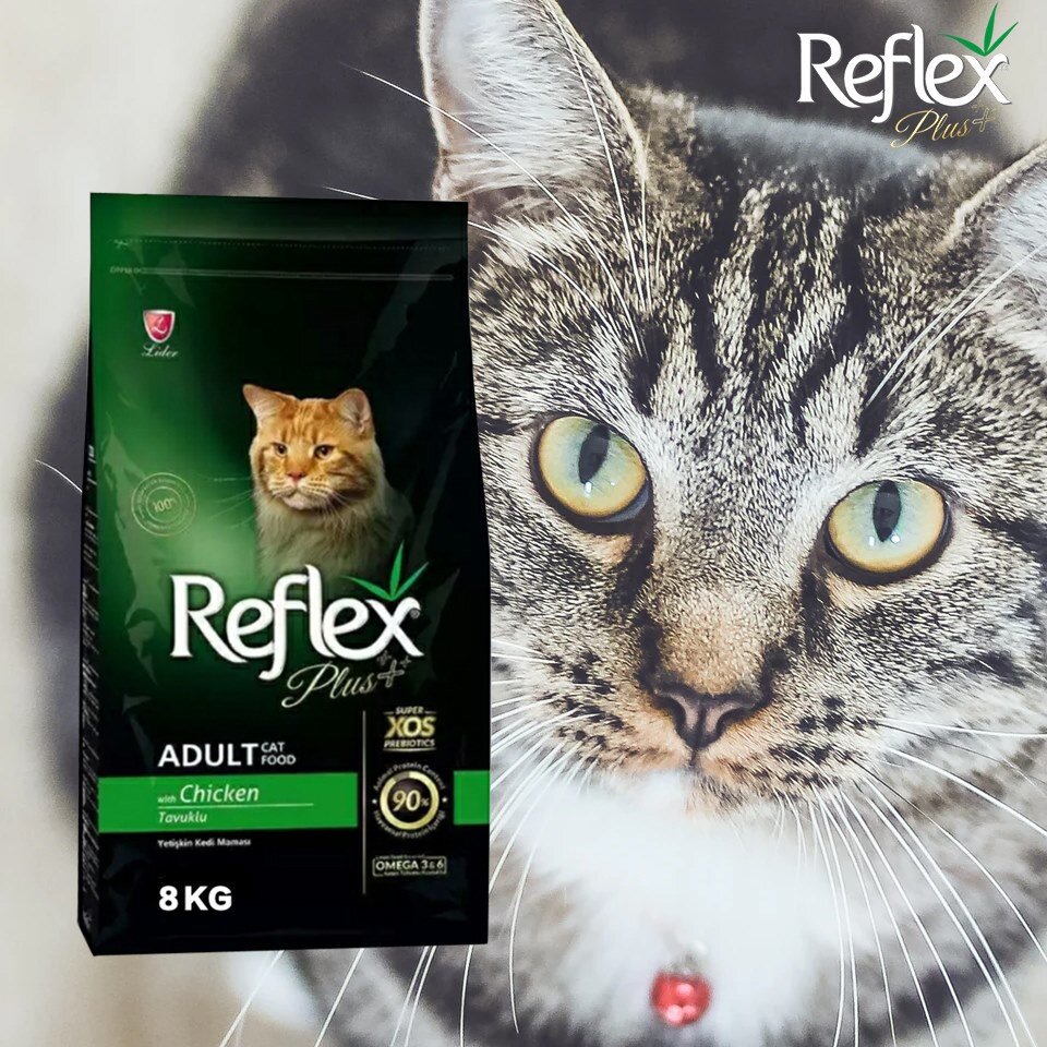 8kg REFLEX PLUS +++ Adult Cat Food with Chicken Made in Turkey Lazada