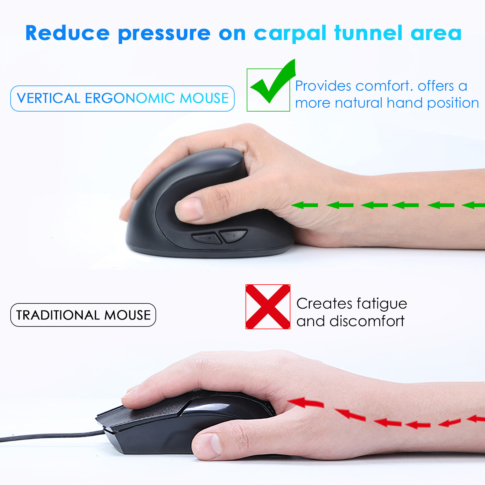 Jelly Comb Chuột Đứng Chuột Không Dây Chuột Không Dây Công Thái Học Màu Hồng Có Thể Sạc Lại 2.4G Chuột Không Dây Cho PC/Máy Tính Xách Tay/Windows/Io S