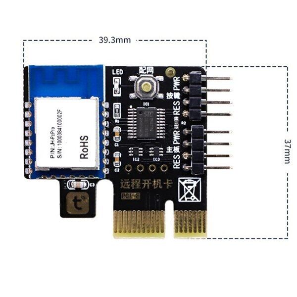 [Hot A] Tuya Wifi Computer Power Reset Switch PCIe Card for PC Destop Computer,APP Remote Control,Support Google Home,MINI Card