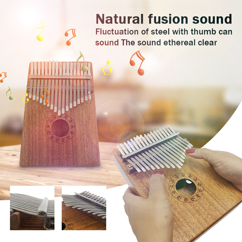 Nhạc cụ đàn kalimba ngón tay cái hiện tại tuyệt vời Bộ gõ Đàn Piano ngón tay gỗ 17 Phím rắn