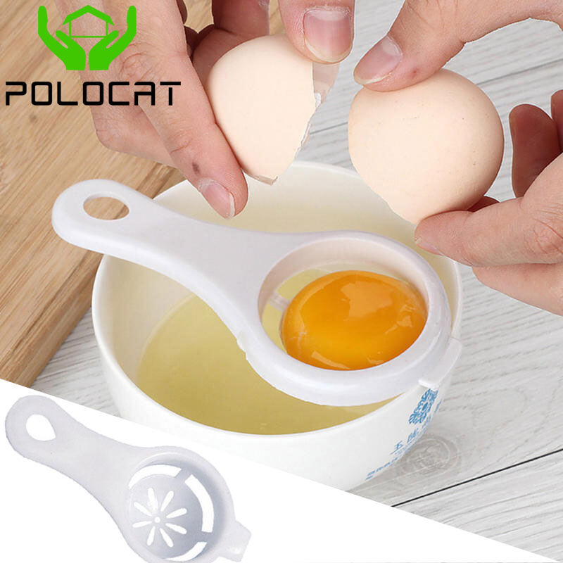 Polocat Food Grade White Egg Yolk Separator Baking Kitchen Gadgets Egg Divider Hand Strainer Tools
