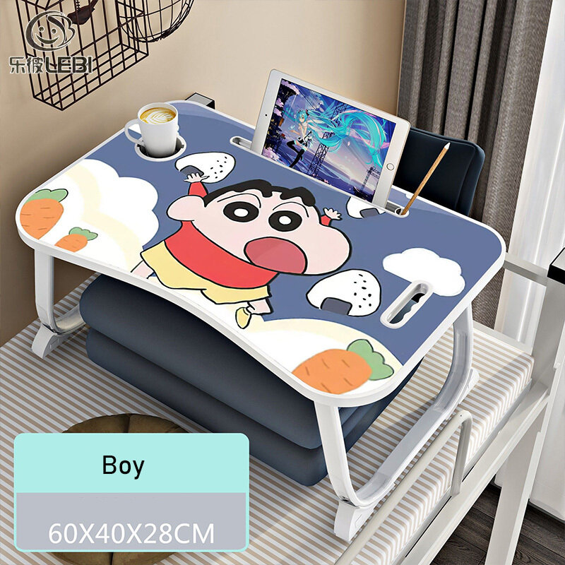 Bed folded small table, laptop table, lazy student study dormitory bedroom, bay window writing desk
