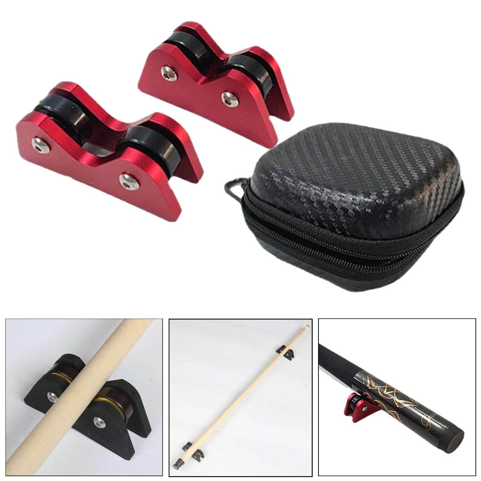 Moon BABY 2Pcs Billiard Cue Straightness Checker with Carry Case Detection