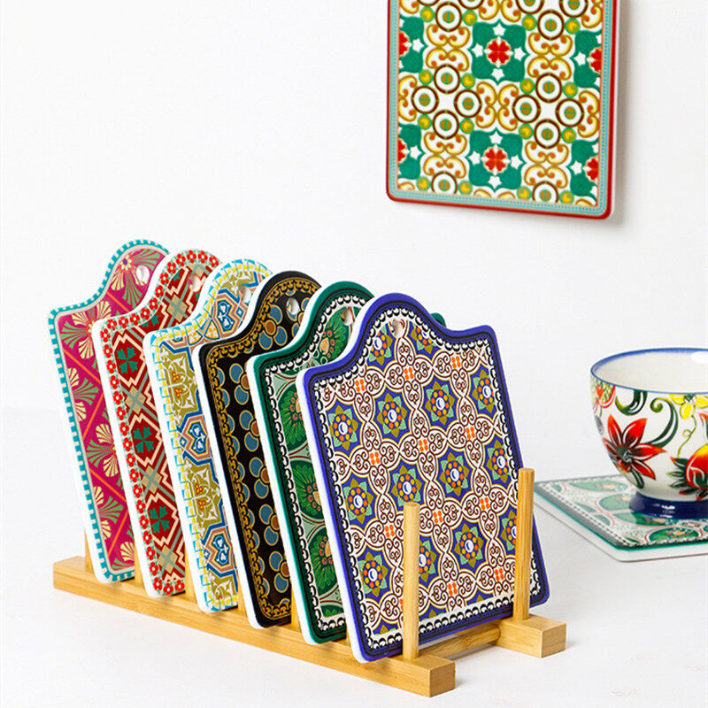 OMK Bohemian style ceramic table mat matte plate placemats & Coasters
