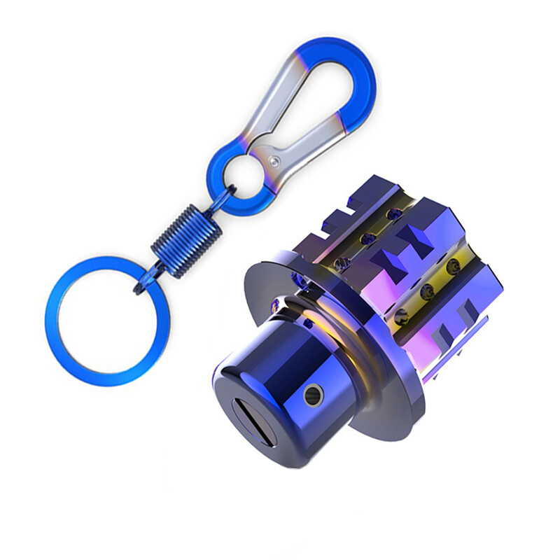 2022 New General Cnc Modified Burnt Titanium Key Head + Key Chain Set Accessories