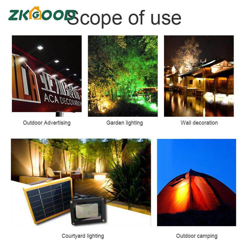 Zkgood 1 cái Chống Nước ĐÈN LED Chiếu Điểm Ngoài Trời Năng Lượng Mặt Trời Bãi Cỏ Đèn Sân Vườn