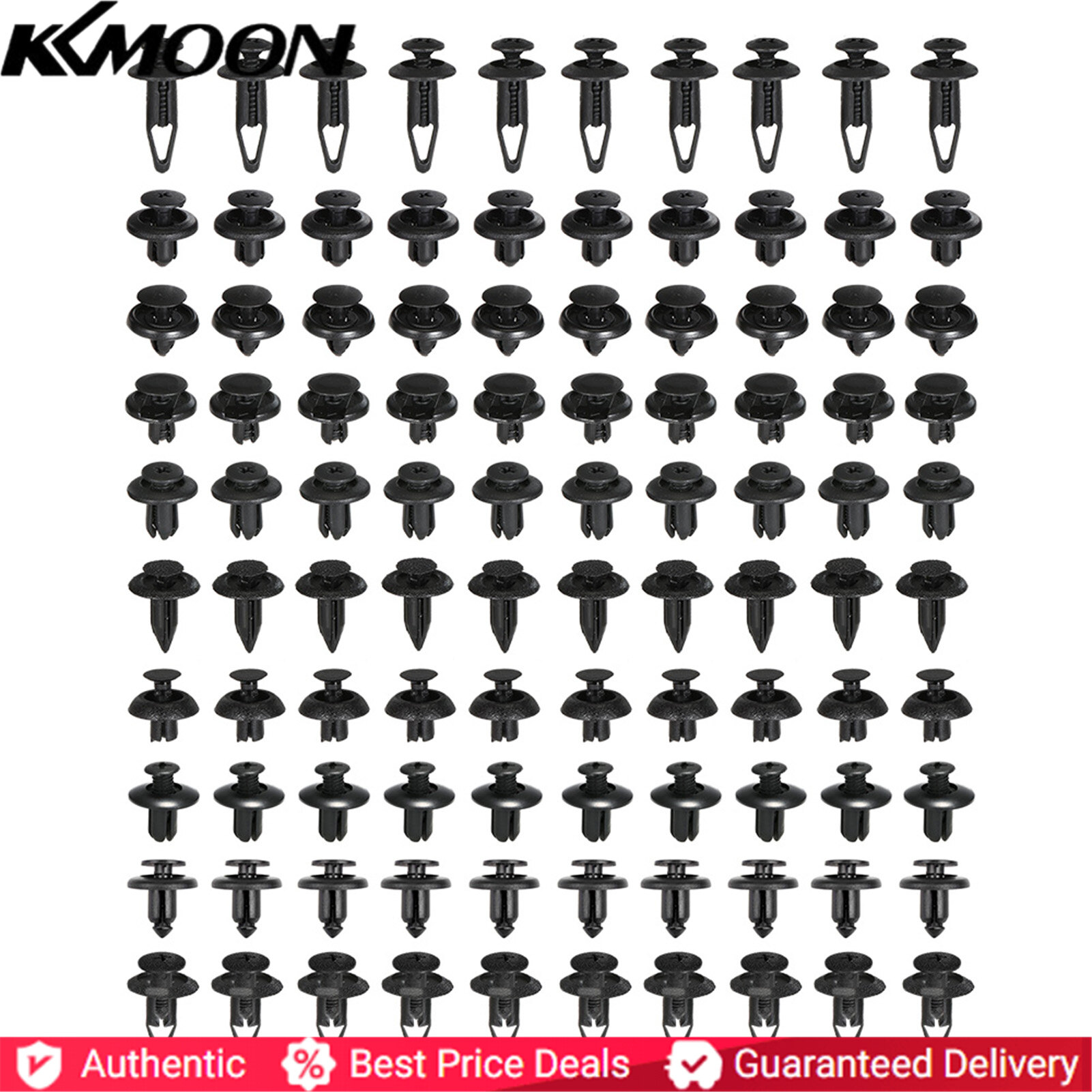 [HOT SALE]100Pcs Fastener Clips Trunk Screw Rivets Set Car Bumper Fender Retainer Fastener for Automotive