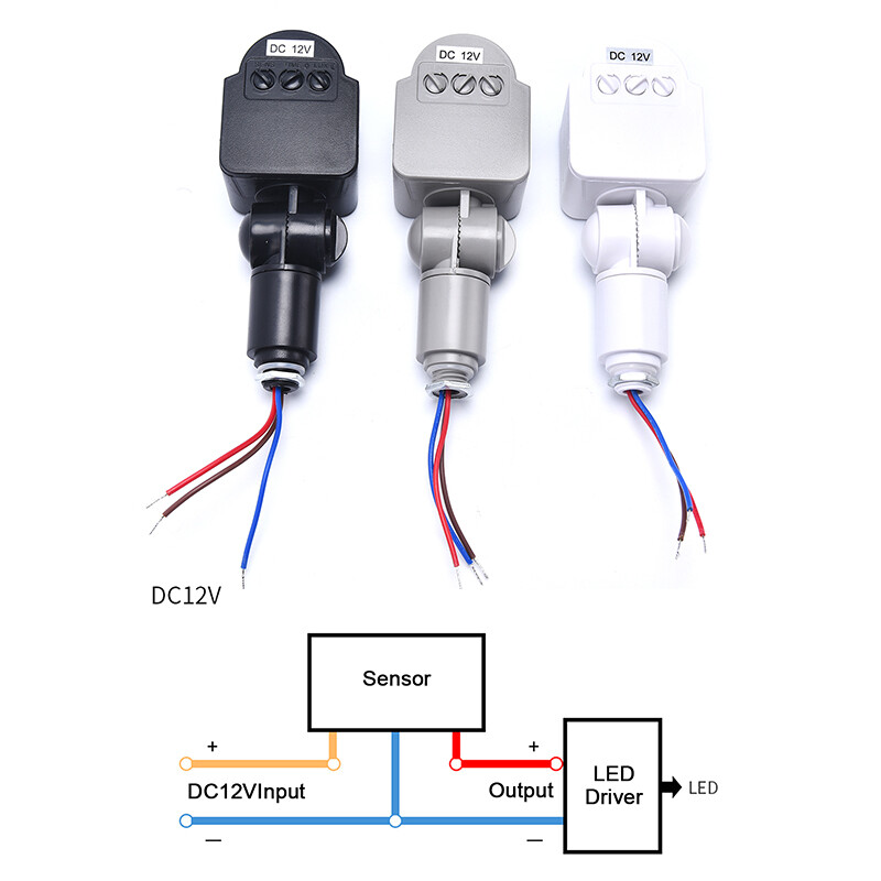 UNI 🔥Ready Stock🔥Motion Sensor DC12V Infrared PIR Movement Detector Outdoor Sensor Light Switch