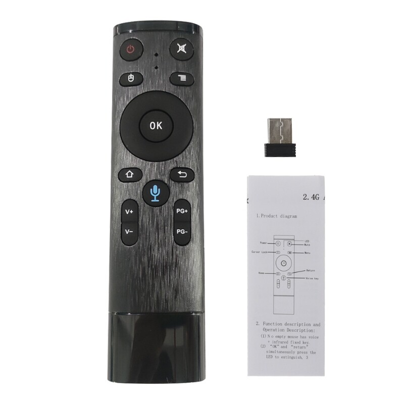 Dành Cho Smart TV Android Box Q5 2.4G Không Dây IPTV Giọng Nói Điều Khiển Từ Xa Chuột Có Đầu Thu USB