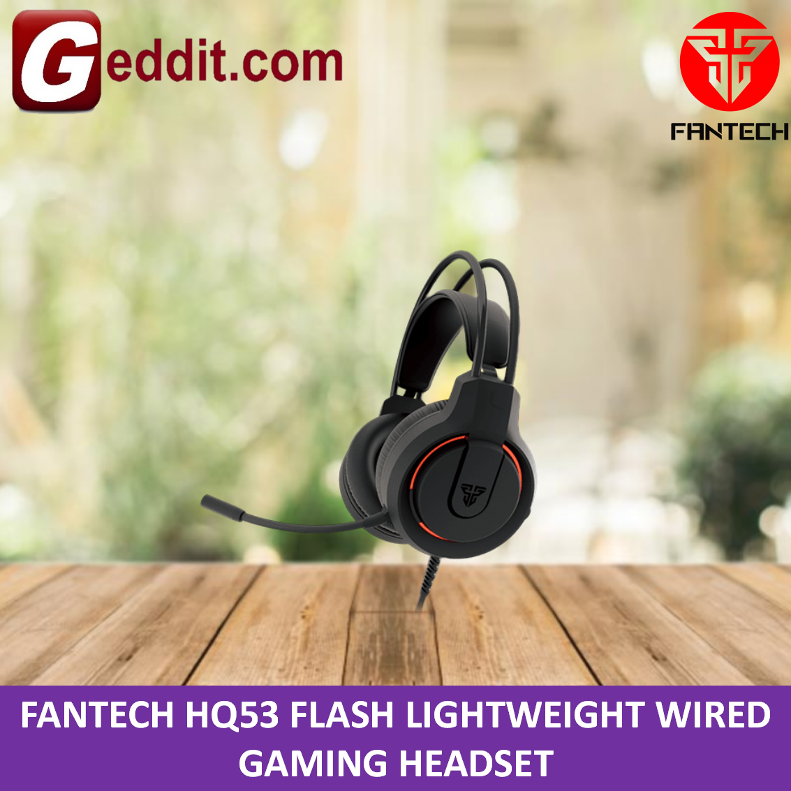 FANTECH HQ53 FLASH LIGHTWEIGHT WIRED GAMING HEADSET | Lazada