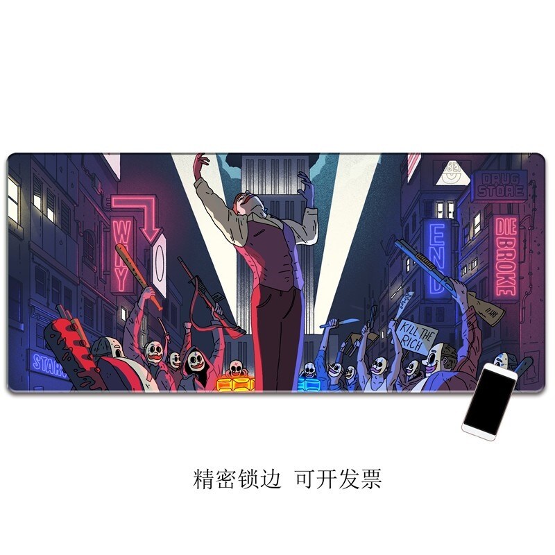Joker joker anime around large laptop computer desk pad mouse pad eating chicken with creative table pad ELEGANT