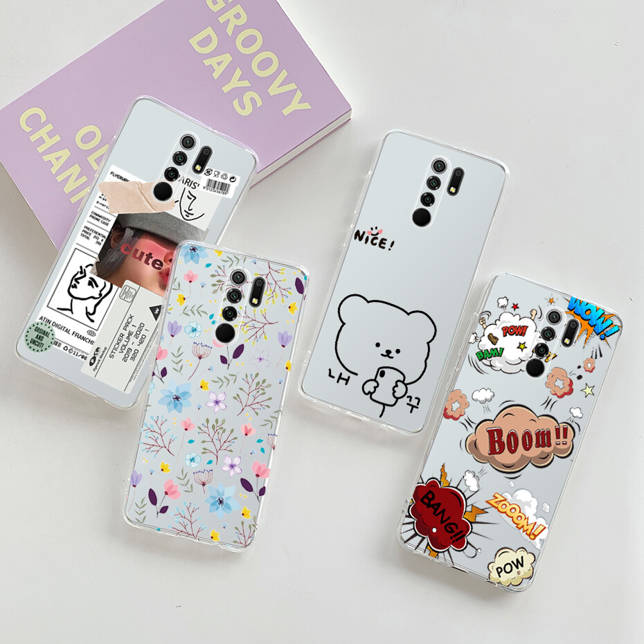 For Xiaomi Redmi 9 Case Cute Cartoon Soft Silicone TPU Back Cover Phone Case For Xiaomi Redmi 9 Redmi9