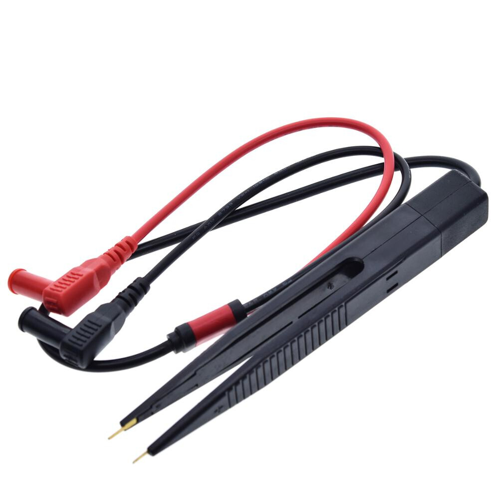 Multi-purpose Test Pen LCR Bridge Patch Clamp SMD Test Tweezers clip Red & Black