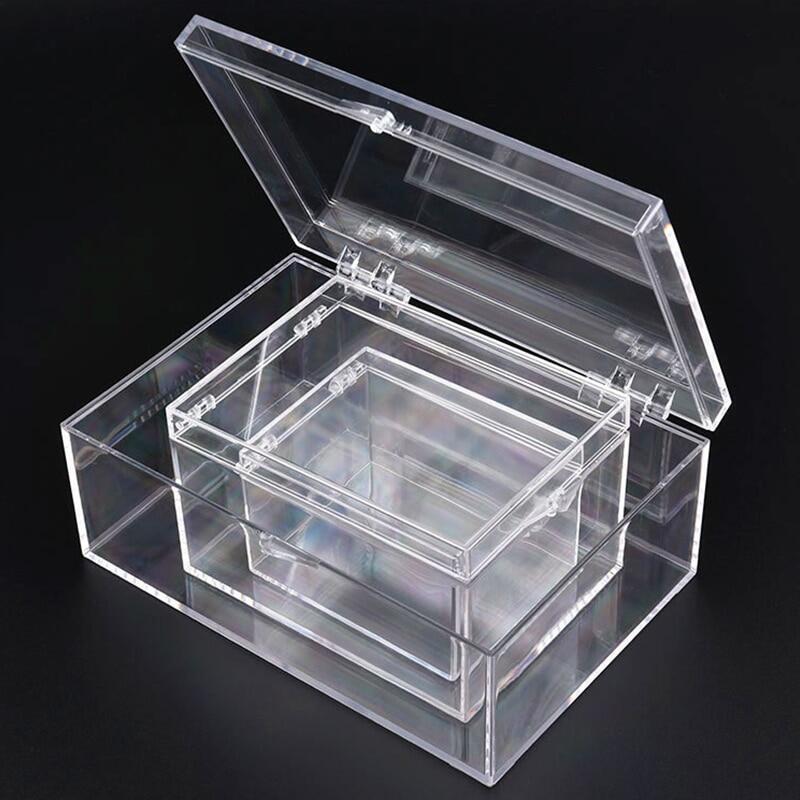 9 Sizes Transparent Small Square Clear Plastic Storage Boxes For Mini Jewelry/beads/crafts Case Container Display Packaging Box