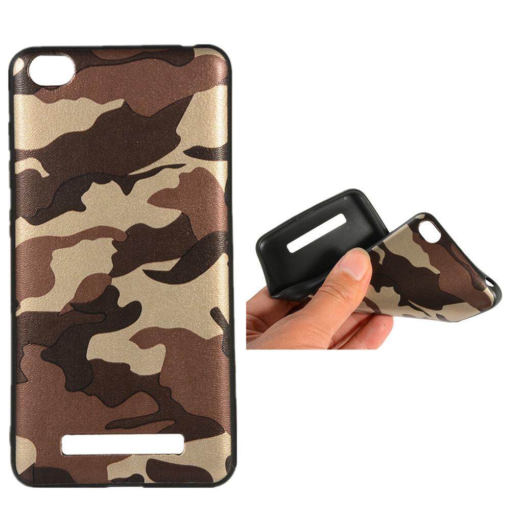 Baru Silikon Lembut Tpu Pelindung Kulit Kepribadian Fashion Kamuflase Casing Ponsel Slim Concision Ringkas Tahan Guncangan Penutup Belakang Hijau Tentara Penyangga Sarung Telepon Genggam untuk Xiaomi redmi 4A (5.0