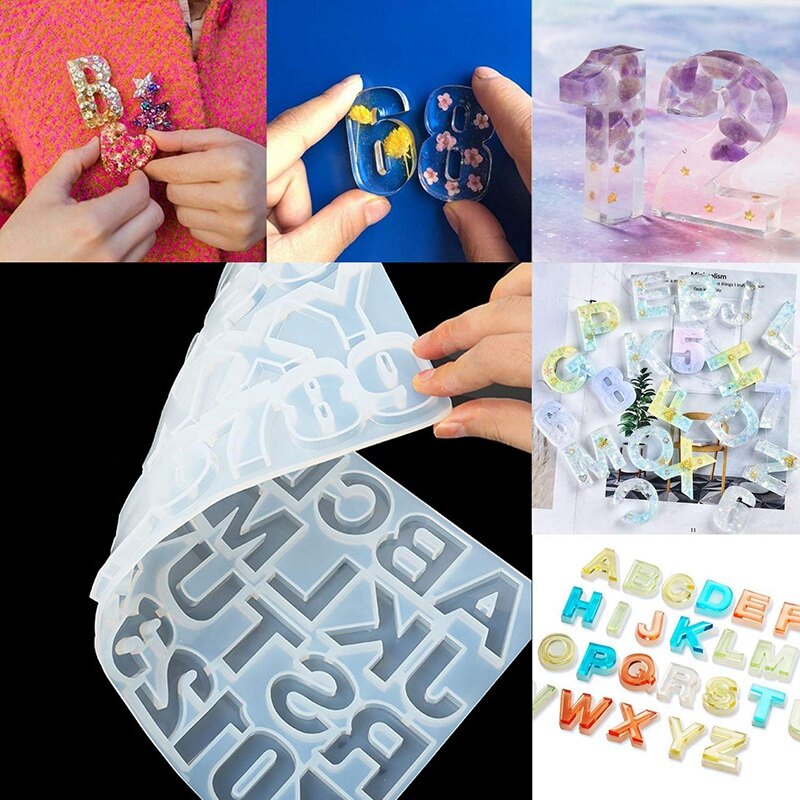 DIY Keychains Soap Resin Silicone Molds Clay Crafts Crayons SURBEAV Alphabet Casting Molds and Tools Set Letter /& Number Epoxy Resin Molds for Epoxy Resin Crafts White