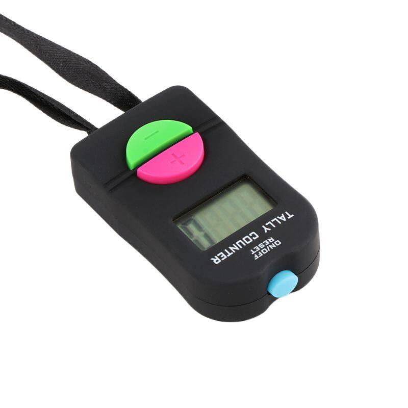 ✪【Fine5-Store】【Available】 Electronic Hand Clicker Counter 0-9999 Digital Tally Counter LCD Display Compact