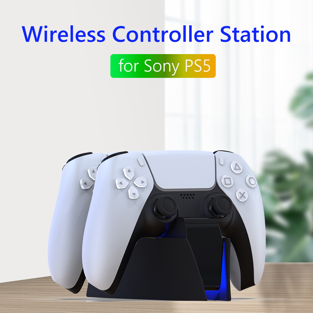 Wireless Controller Dual Charger for PS5 Gamepad Desktop Charging Cradle