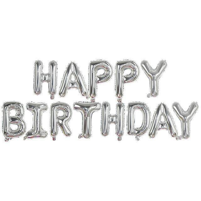 13pcs happy birthday balloons foil letter balloon birthday party