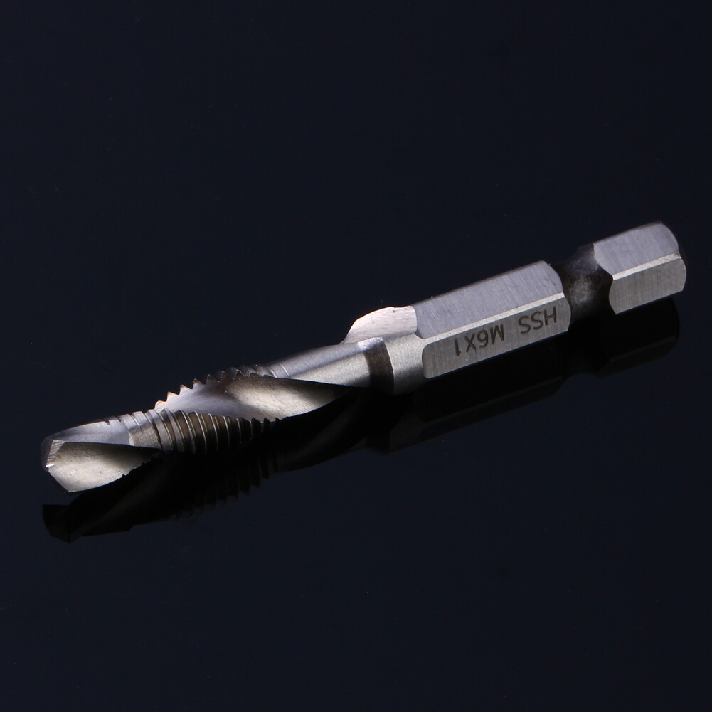 M6 1/4 Hex Shank Drill & Tap Taper Drill Bits Tap Drill Set Hex Shank Deburr Drill Bit Countersink