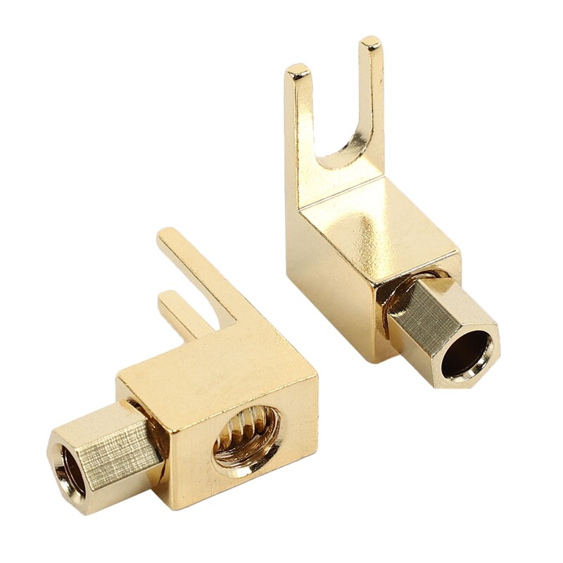 8 pcs total Hi-end Banana to Spade Adapter Plug/Speaker Cable Connector [Wy-yp01-8/Spade De L/8]