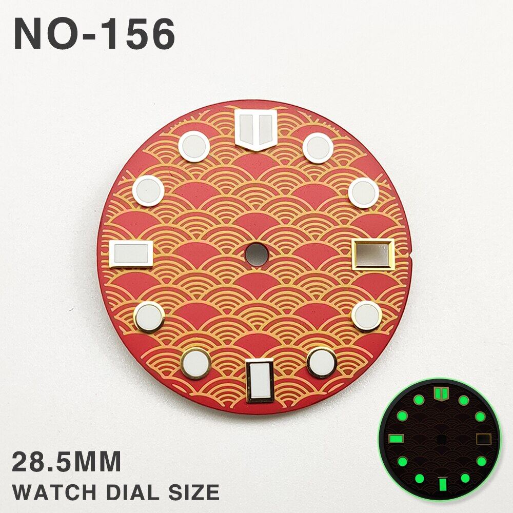 28.5Mm Dial Watch Modification Accessories NH35 Luminous Dial Suitable For NH35 Movement Custom Dial Logo