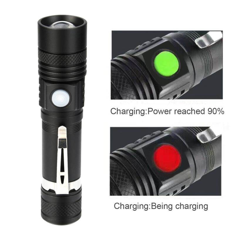 USB Rechargeable Ultra Bright LED Flashlight led torch lanterna Bicycle Light Use18650 Battery For cycling outdoors OUA3039