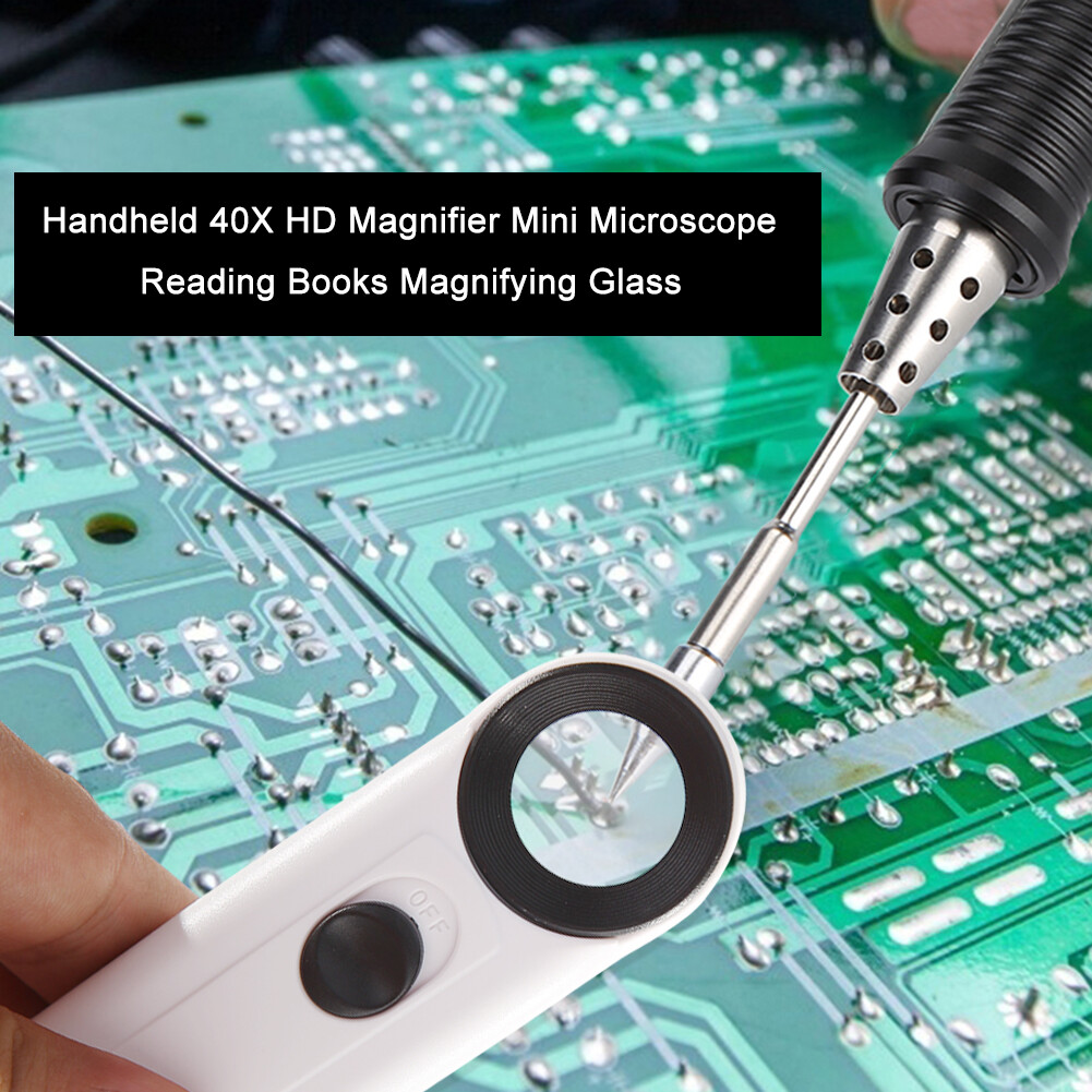Kính Hiển Vi Mini Cầm Tay 40X HD Đọc Sách, Kính Lúp