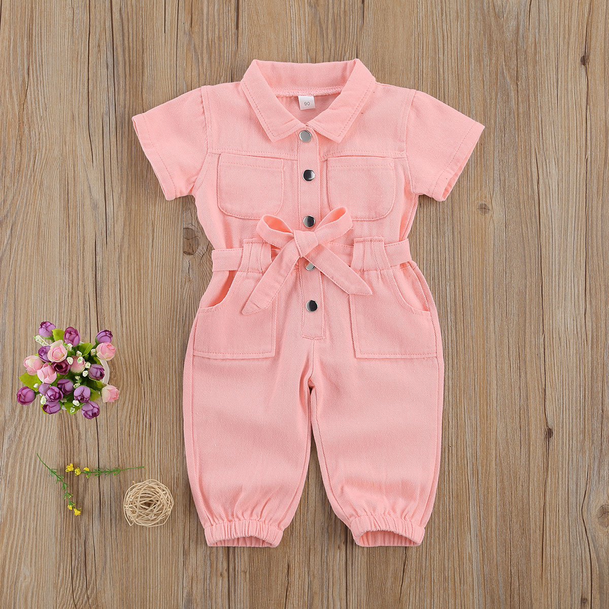 Infant Cy 【Forever CY Baby】Infant เด็กทารกเด็กหญิงเสื้อผ้าชุดเอี๊ยมยีนส์ทำงาน ...