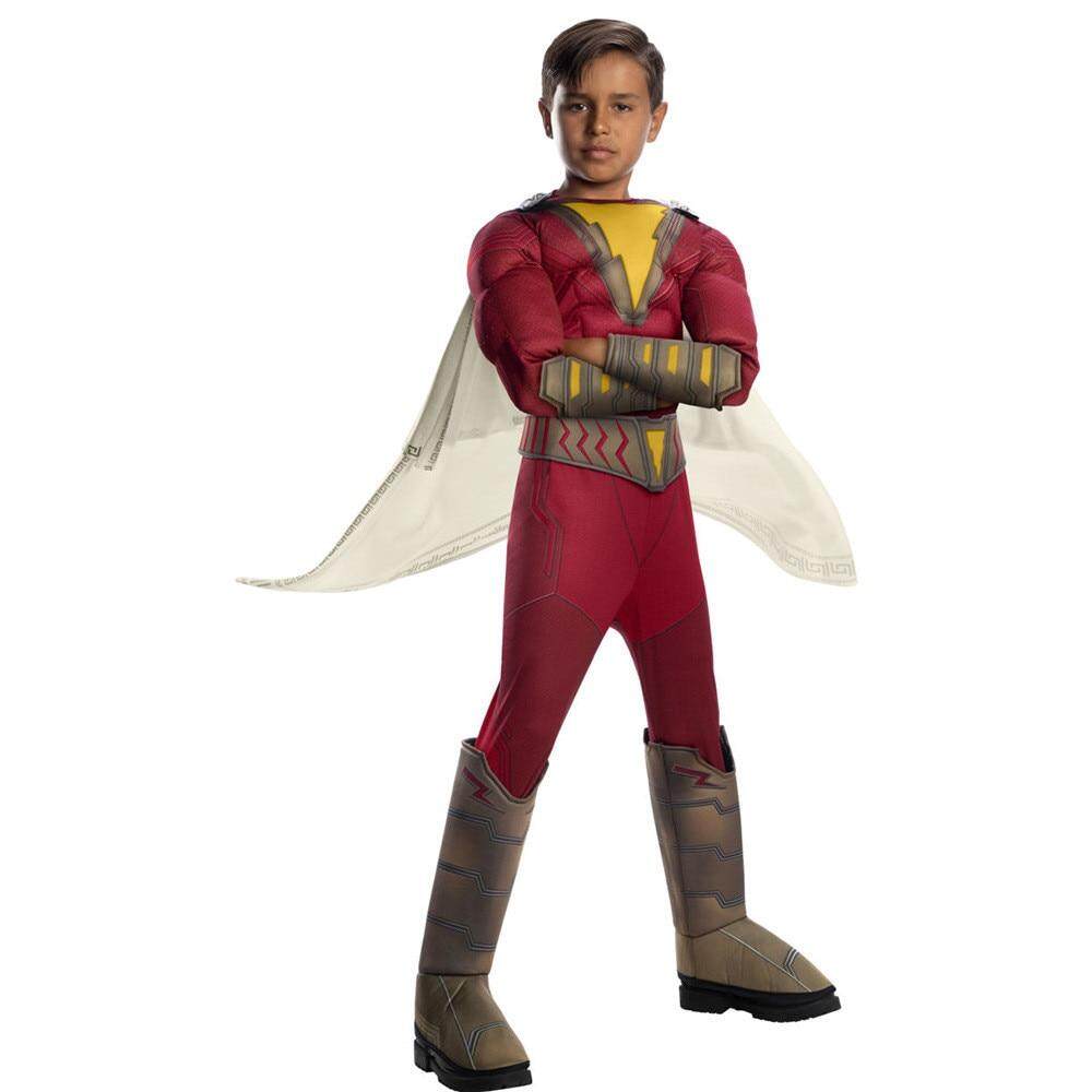 Avengers 4 Endgame Shazam Captain Cosplay Costume Zentai Bat son Kids Super hero Muscle Bodysuit Suit Jumpsuits