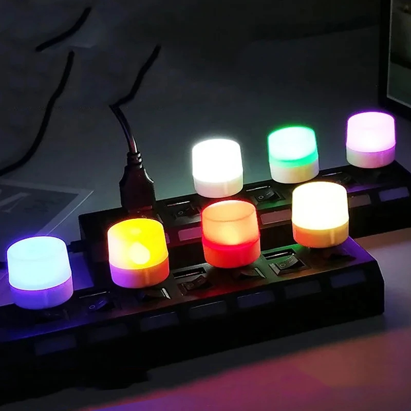 Vòng Phích cắm USB Đèn máy tính sạc điện di động USB đèn tròn nhỏ LED bảo vệ mắt đèn đọc đèn ban đêm