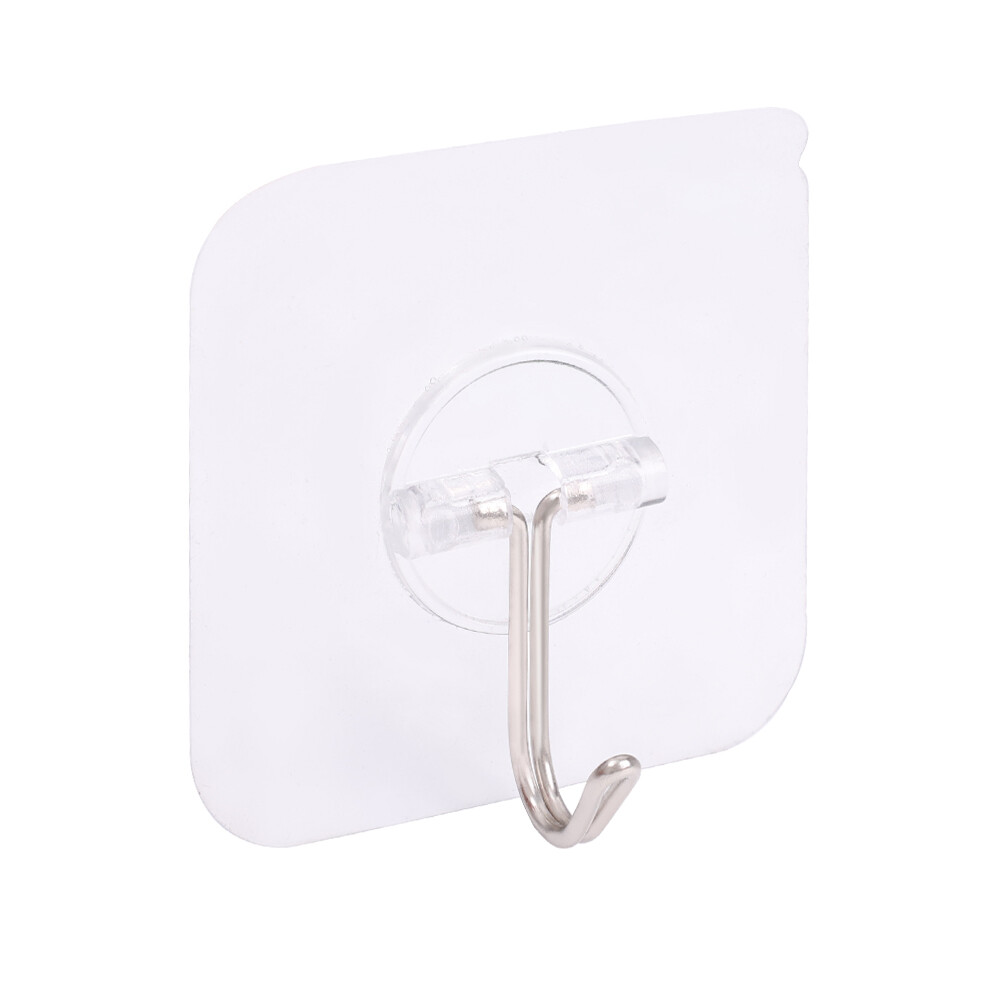 10PCS Transparent Wall Hook Seamless Waterproof Strong Hook Load-Bearing Kitchen Bathroom Accessories