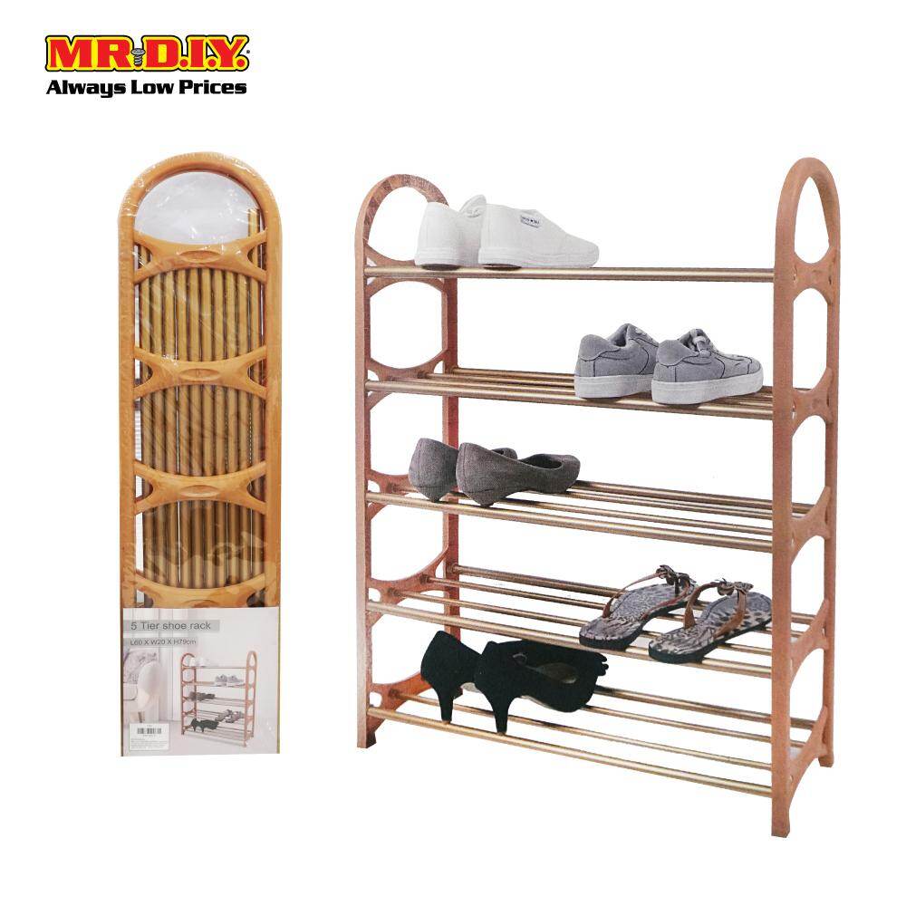 Mr Diy 5 Tier Shoe Rack 60cm X 79cm Lazada