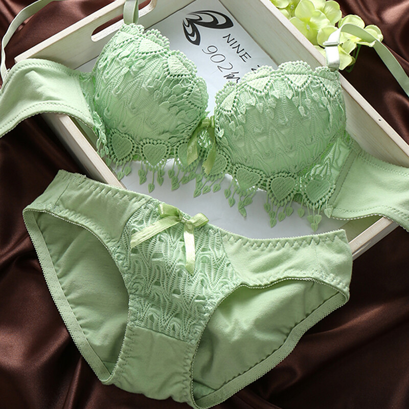 A7e2 Women Lace Brassiere Panties Lingerie Set Floral Lace Push Up Underwear Fashion Sexy