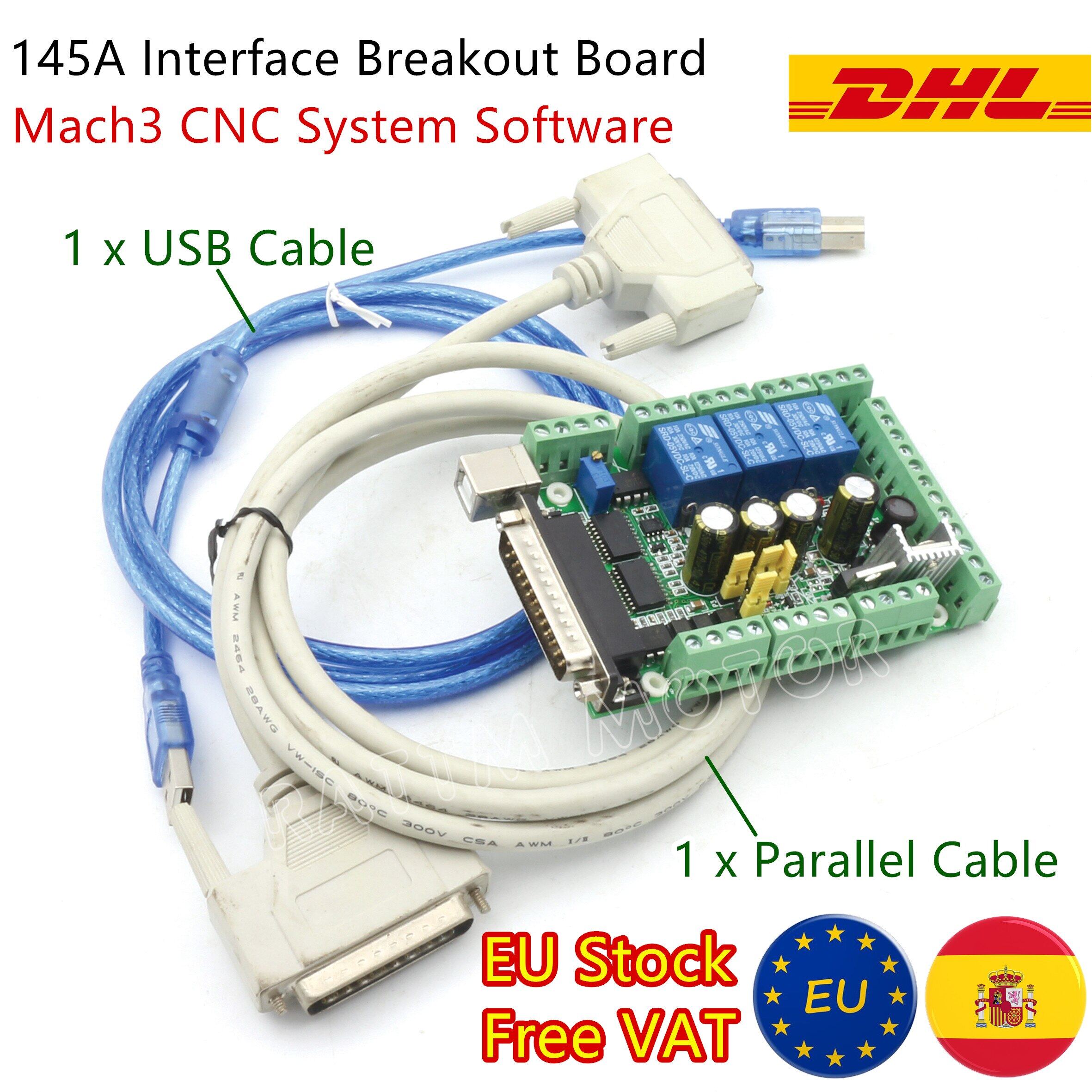 (Stok EU) MACH3 LPT Port A145 Pengontrol Papan Breout untuk CNC Router