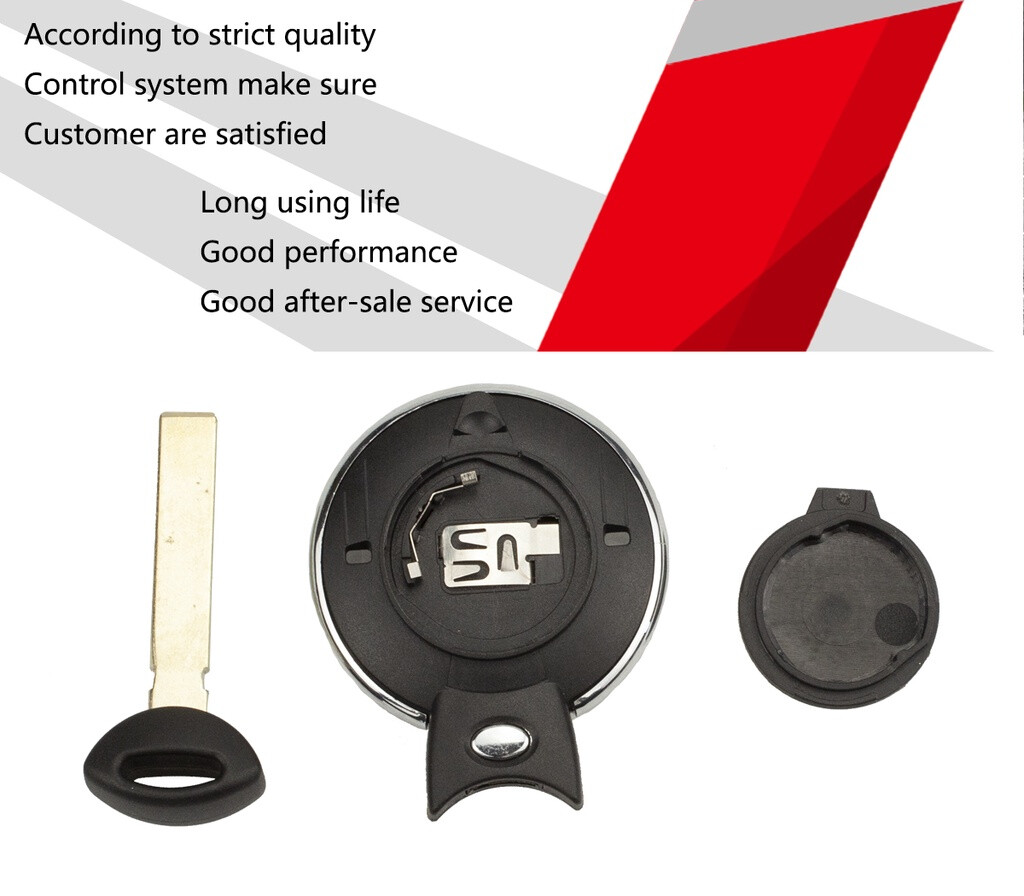 HYS bmw mini cooper R56 3 button remote key casing with battery holder for replacing smart keyless entry key case key chains
