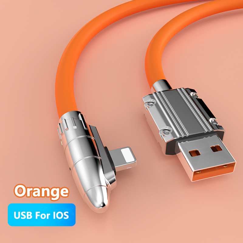 1m 2m zinc metal usb charging cable 120w supercharging data cable 6a fast charging type-c ios pd cable