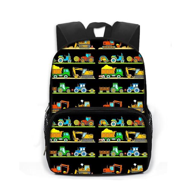 Cartoon Firetruck Car Excavator Tractor Backpack For Boy Girl Rucksack Children School Bags Kids Kindergarten Backpack Book Bag