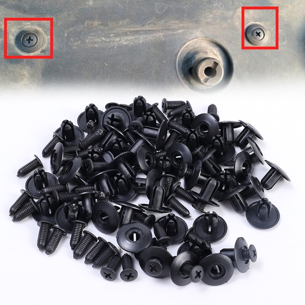 50Pcs Universal Car Bumper Fender Car Plastic Rivets 8mm Hole Plastic Rivets Fasteners Screw Auto Fastener Clips for Toyota