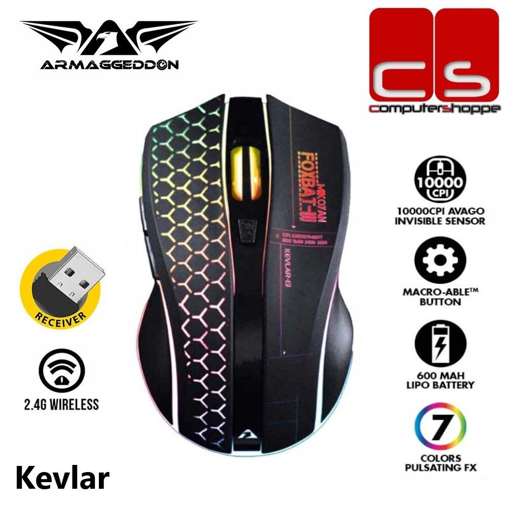 Armaggeddon Mikoyan FoxbatIII Kevlar13 RGB Wireless Gaming Mouse Lazada