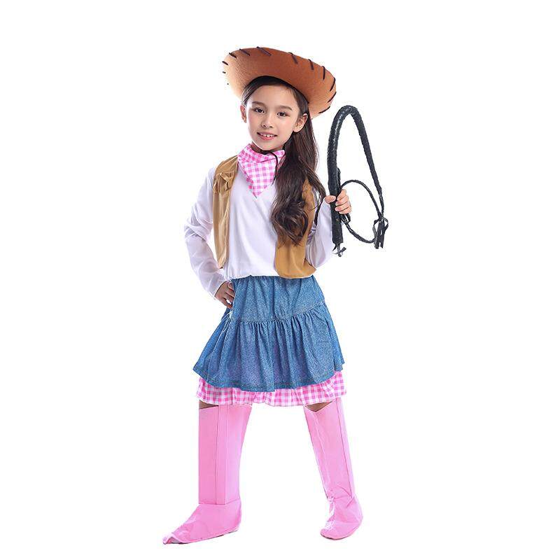 Child Cowgirl Wild West Adventure Costume Sweetie Girls Fancy-Dress Participate In A Western Group or Family Themed Party