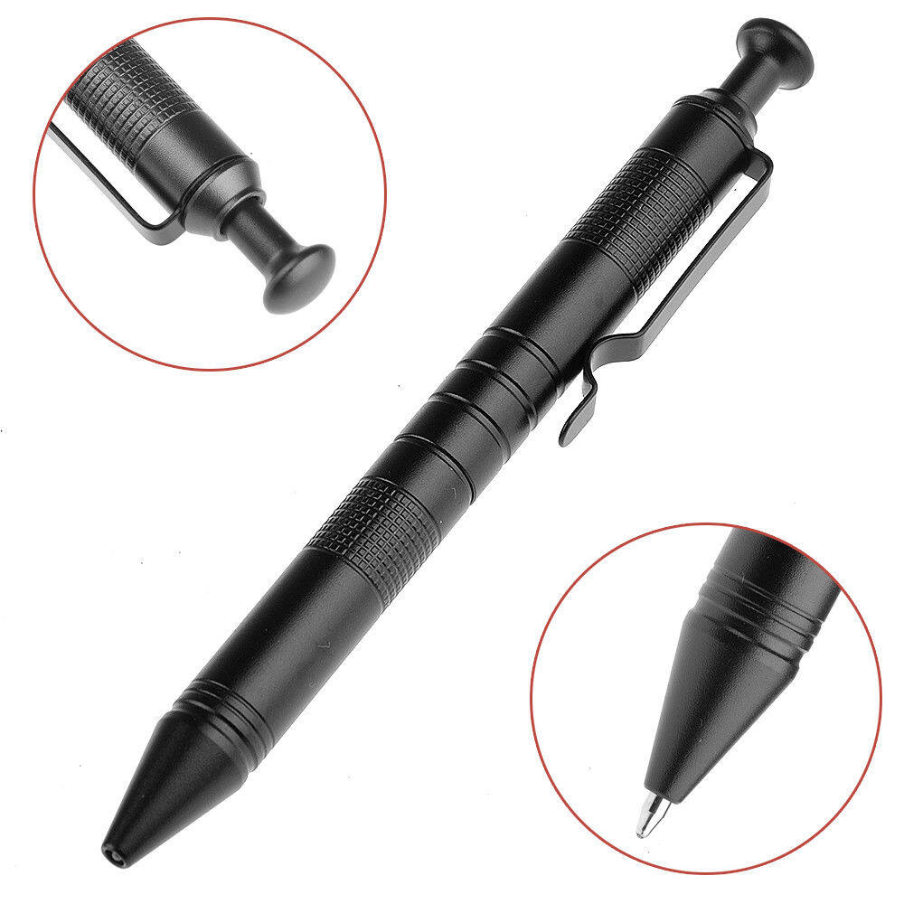 BOKALI 1PCS Outdoor Portable Multi-function High Hardness Aluminum Alloy Pen Refill Pen