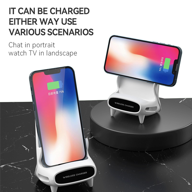 Zeallion Đế Sạc Để Bàn Không Dây 15W Đế Sạc Nhanh Type C Cảm Ứng Cho iPhone Samsung Xiaomi Vivo Oppo Trạm Sạc Điện Thoại
