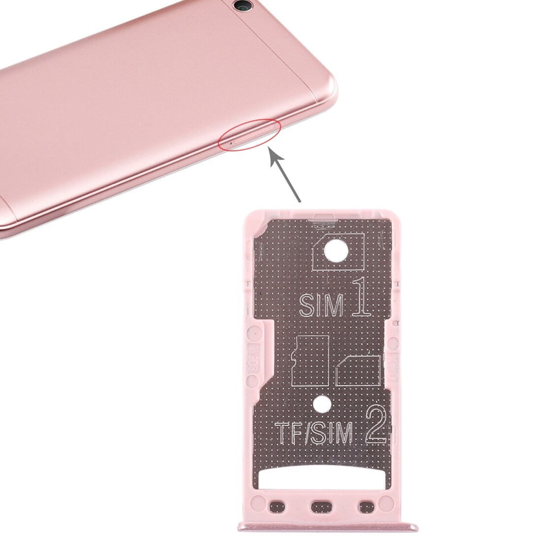 （ready stock） 2 sim card tray / micro sd card tray for xiaomi redmi 5a